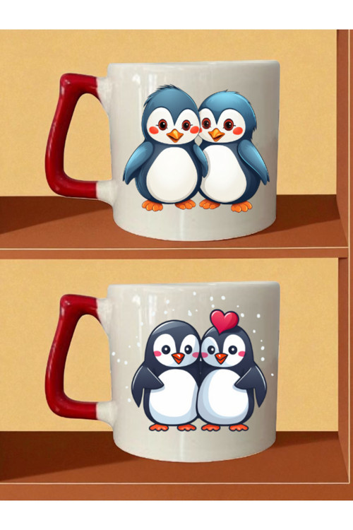 Penguen Teması Kupa - Erkek Arkadaşa Doğum Günü Hediyesi, Erkek Sevgiliye Doğum Günü Hediyesi