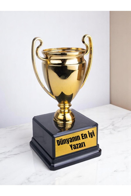 Dünyanın En Iyi Yazarı Baskılı Ödül Kupası 23 Cm Yazara Hediyelik Eşya - Kişiye Özel Hediye