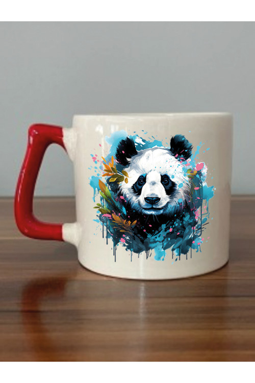 Modern Panda Baskılı Kupa Bardak Hediyelik Eşya - Seramik Çay, Kahve Hediye Bardağı