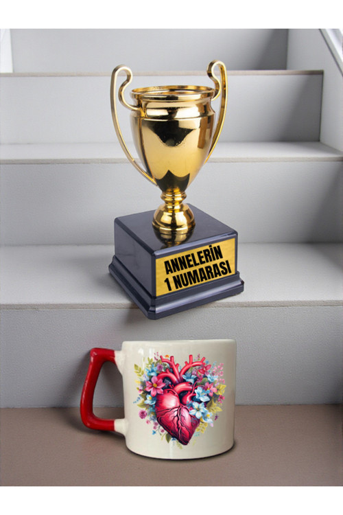 Annelerin 1 Numarası Hediyelik ve 250 ml Kupa Bardak - Anneye Doğum Günü Hediyesi, Anneye Hediye