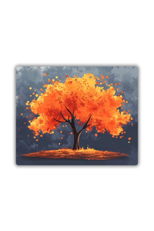 Dalları Sararmış Ağaç Baskılı Mouse Pad 18x22 cm