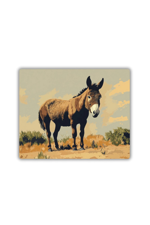 Sevimli Eşek Baskılı Mouse Pad 18x22 cm