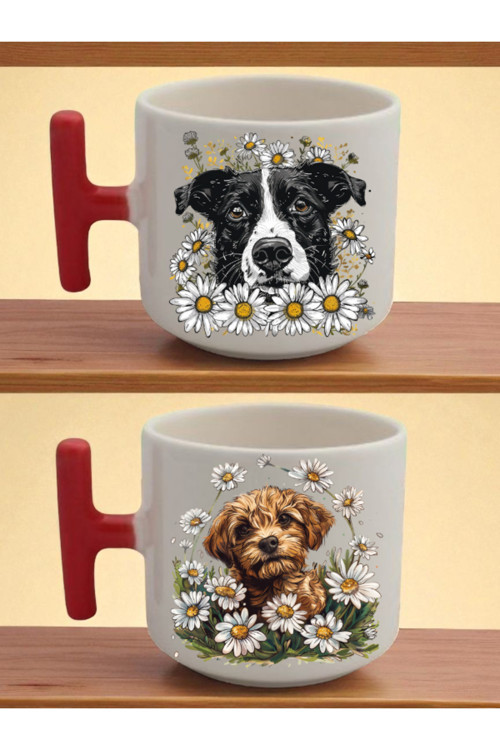 Papatya ve Köpek Latte Bardağı - Doğum Günü Hediyesi Kadın, Hediye Fikirleri