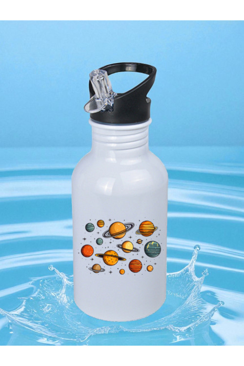 Gezegenler Matara Suluk 600 ml - Çocuk Suluk Matara, Çocuk Su Matarası