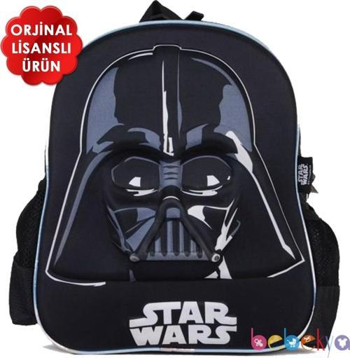 Lisanslı Star Wars Dark Vader Kabartmalı Anaokulu Çantası Star Wars Anaokulu Sırt Çantası