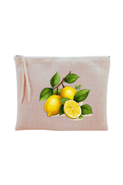 Limon Baskılı Makyaj Çantası