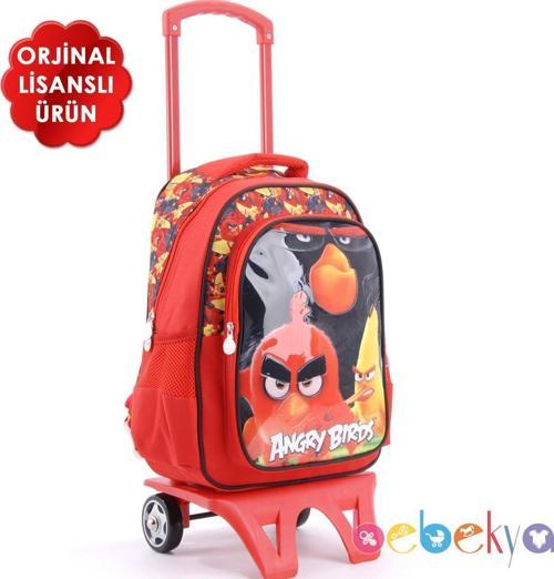 Angry Birds Çekçekli Okul Çantası Angry Birds Çekçekli Sırt Çantası