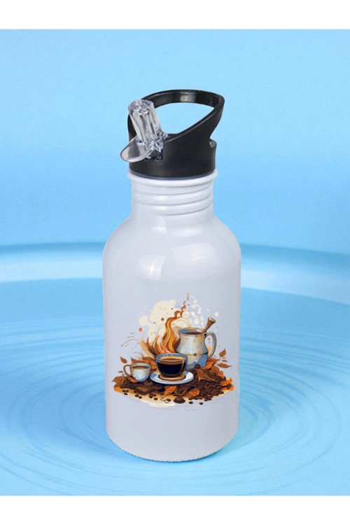 Kahveli Matara Suluk 600 ml - Çocuk Suluk Matara, Çocuk Su Matarası