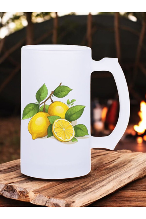Limon Baskılı Bardak