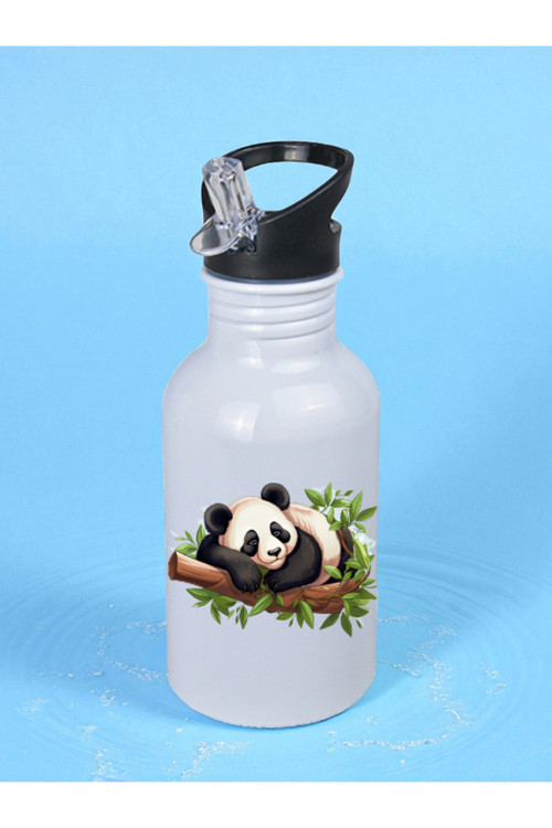 Ağaçtaki Panda Matara Suluk 600 ml - Çocuk Suluk Matara, Çocuk Su Matarası