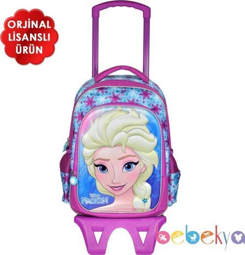 Frozen Çekçekli Okul Çantası Elsa Çekçekli Lisanslı Çanta