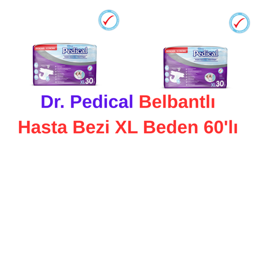 Belbantlı XLarge Beden Hasta Bezi - 60'lı