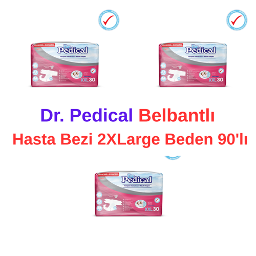 Belbantlı Hasta Bezi 2XLarge Beden 90'lı