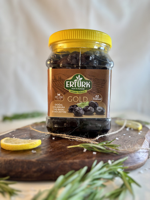 Gold (261-290) 1 kg Az Tuzlu Taş Baskı Siyah Zeytin