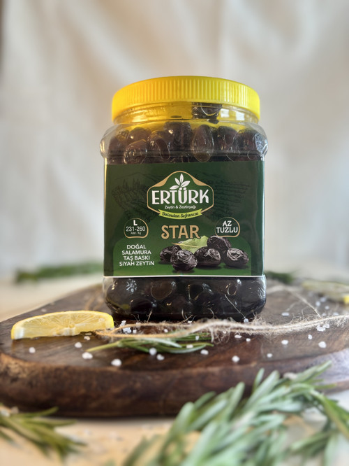 Star (231-260) Az Tuzlu Taş Baskı Siyah Zeytin 1 Kg