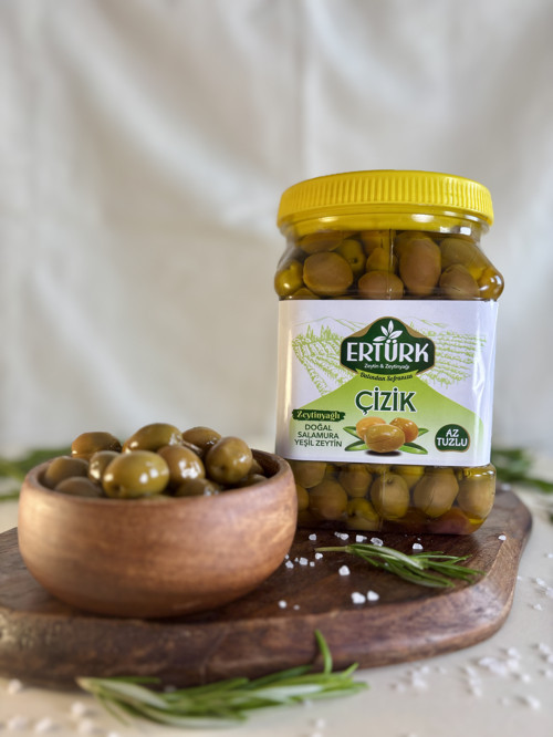 Yeşil Çizik Zeytin (Zeytinyağlı) 1 kg