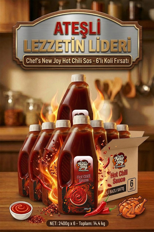 Hot Chili Sosu 2400 G x 6 Adet - 1 Koli (Koli Bazlı Avantaj Paketi)