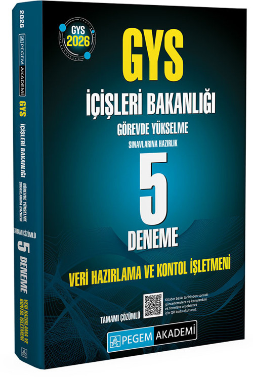 2026 GYS İçişleri Bakanlığı Görevde Yükselme Sınavlarına Hazırlık 5 Deneme VERİ HAZIRLAMA ve KONTROL