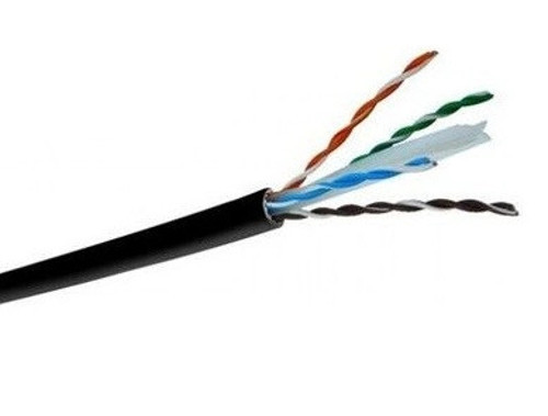Cat-6 Utp Pe Awg 4x2x23mm2 Harici Pvc Data Kablosu Siyah Kılıflı ( 50 metre )