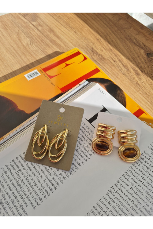 Özel Seri Halka Gold Küpe