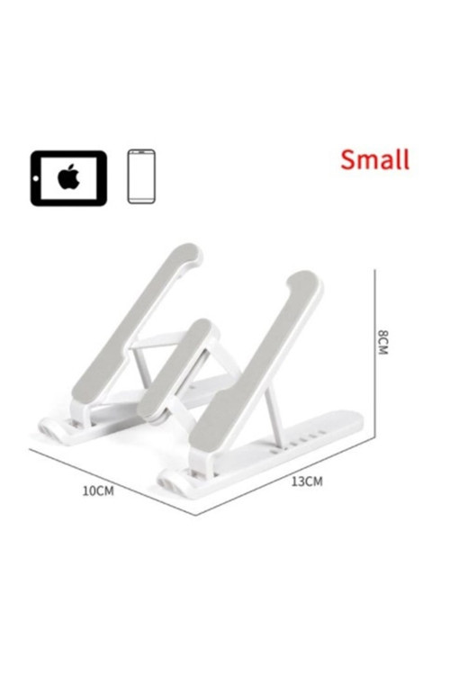 Beyaz Yükseklik Ayarlı Telefon ve Tablet Standı, Ergonomik Masaüstü Tutucu