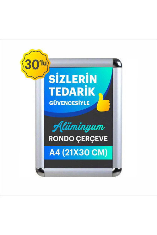 A4 Alüminyum Rondo Çerçeve 30 Adet