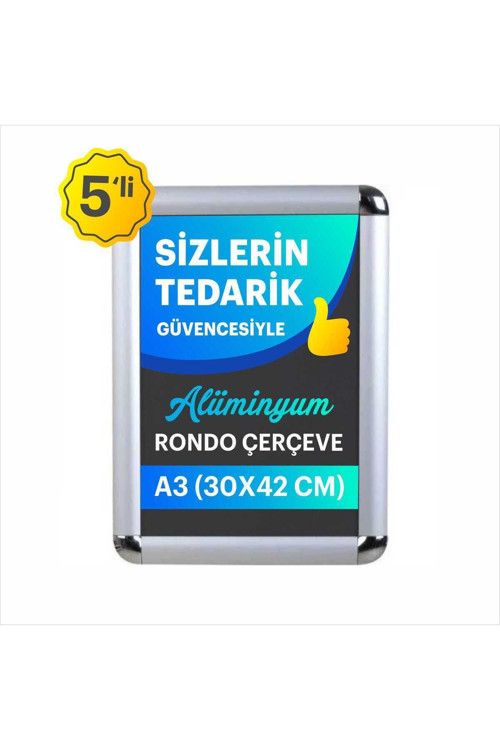 A3 (30*42 Cm) Alüminyum Rondo Çerçeve 5 Adet