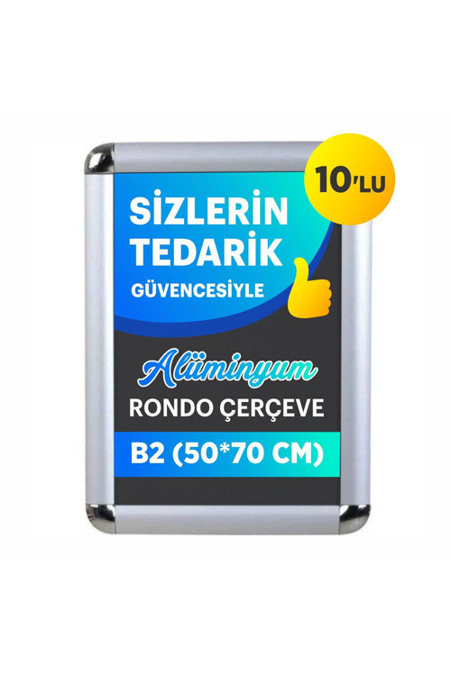 50X70 Cm Alüminyum Rondo Köşe Açılır Kapanır Çerçeve