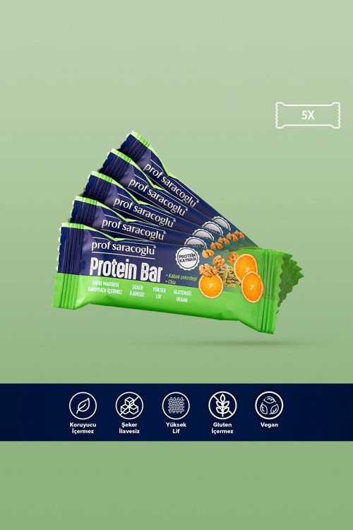 Protein Bar Kabak Çekirdeği İçeren 5 Adetlik Atıştırmalık Paket
