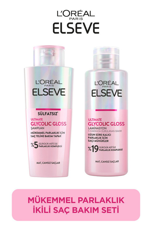 Glycolic Gloss Mükemmel Parlaklık Sampuan ve Laminasyon Seti