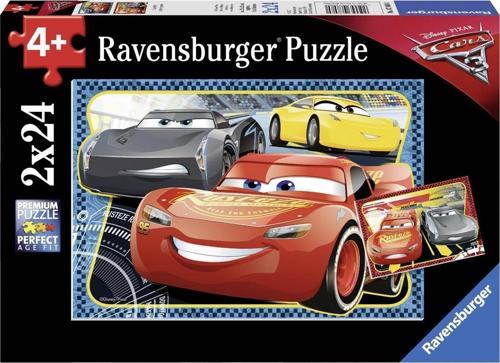 2 Adet 24 Parçalı Puzzle Disney Cars Arabalar Ravensburger 4 Yaş ve Üzeri Çocuk Yapbozları Serisi