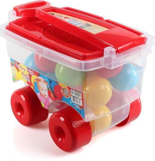 Toplu Trolley Çekçek Araba ve 24 Adet Top