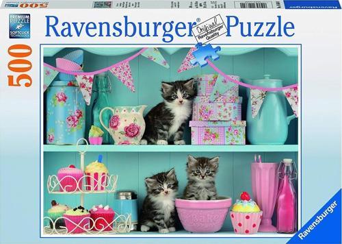 500 Parçalı Yapboz Sevimli Kediler ve Kekler Puzzle