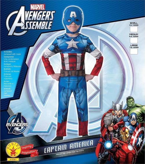 Disney Avengers Captain America (Kaptan Amerika) Kostüm 5-6 Yaş