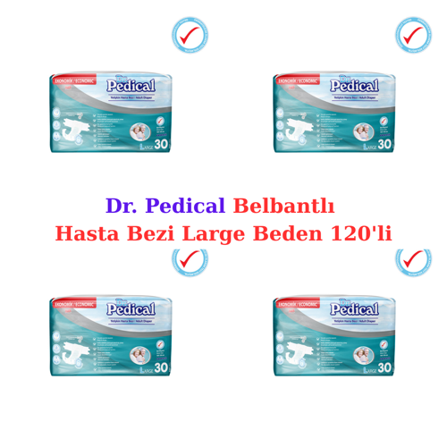 Belbantlı Hasta Bezi Large Beden -120'li