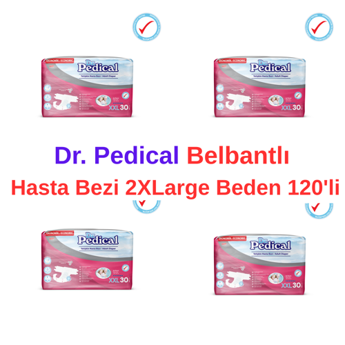 Belbantlı Hasta Bezi 2XLarge Beden 120'li