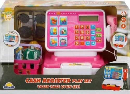 Pilli Yazar Kasa Alışveriş Marketi Yazarkasa Oyun Seti