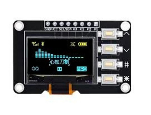 0.96" 128x64 4 Pin Butonlu OLED Grafik LCD Ekran I2C SSD1315 Sarı-Mavi