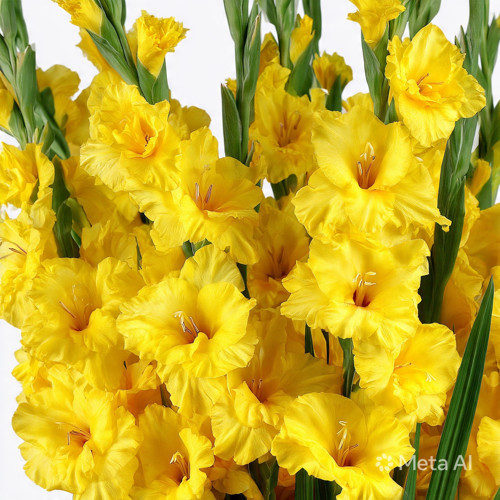 2 Adet Sarı Glayöl Swan Gladiolus Çiçeği Soğanı