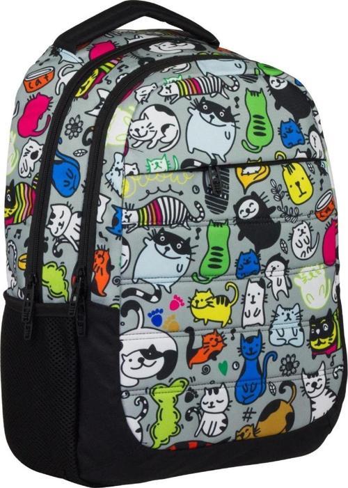 Cennec Okul ve Sırt Çantası Sevimli Kediler İlkokul Ortaokul Lise Çantası Kolej Çantası