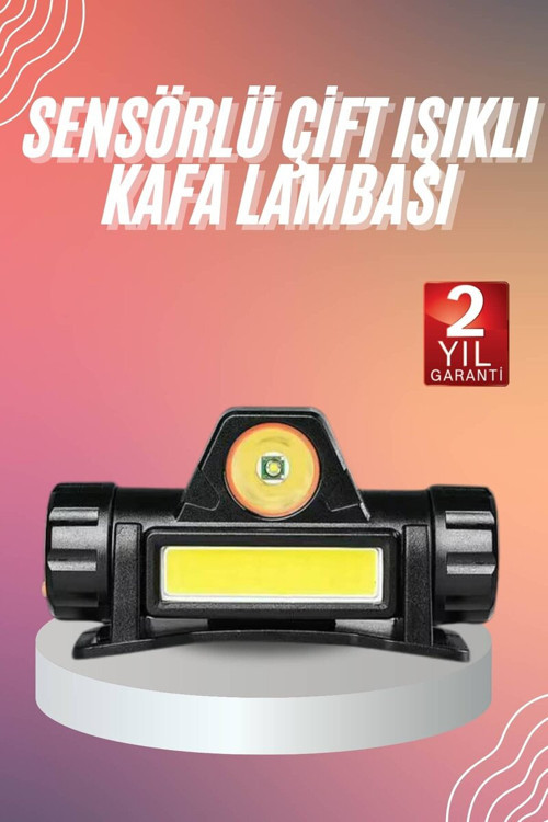 Kafa Lambası Çalışma Işığı Kafa Feneri Şarjlı Mıknatıslı Fenerli - KTFIAB2970-1547