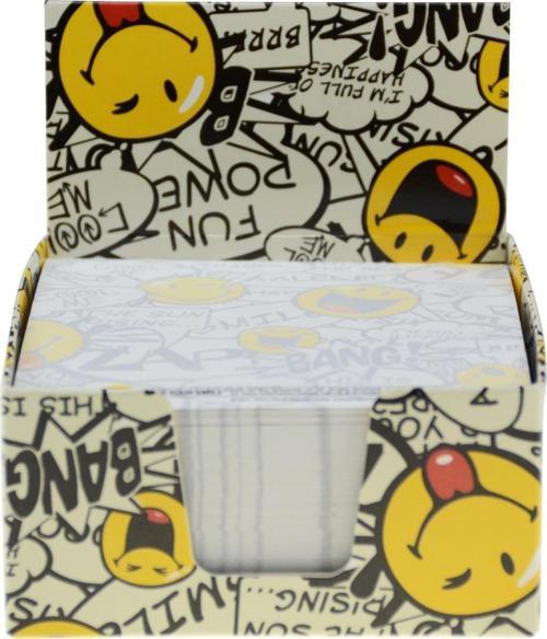Lisanslı Smiley Küp Blok Notluk 400 Yaprak Not Kağıdı