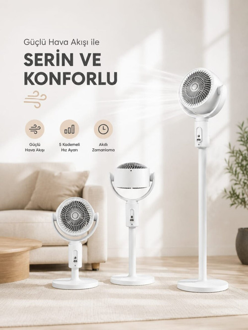 Sessiz Çalışma Özelliğiyle Rahat Kullanım Sunan Dikey Vantilatör - KTFIAB5346-2680