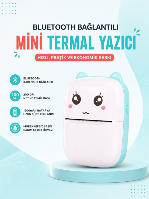 Mürekkepsiz Baskı Teknolojili Bluetooth Cep Yazıcısı - KTFIAB1140-2276