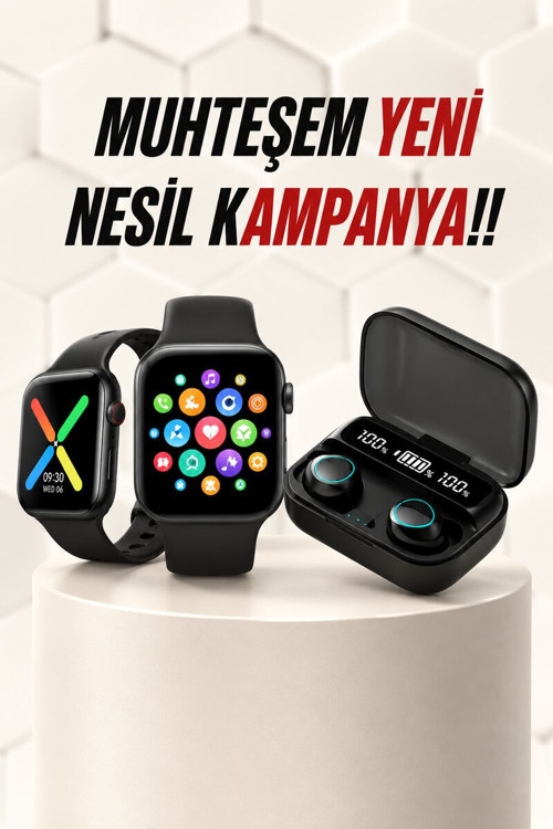 Kaliteli Akıllı Saat ve Kaliteli Bluetooth Kulaklık ANC Özelliği Uzun Pil Ömr? - KTFIAB8479-1