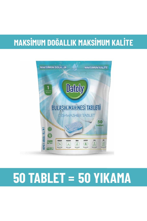 Bulaşık Makinesi Deterjanı - 50 Tablet 50 Yıkama doğal vegan yerli üretim