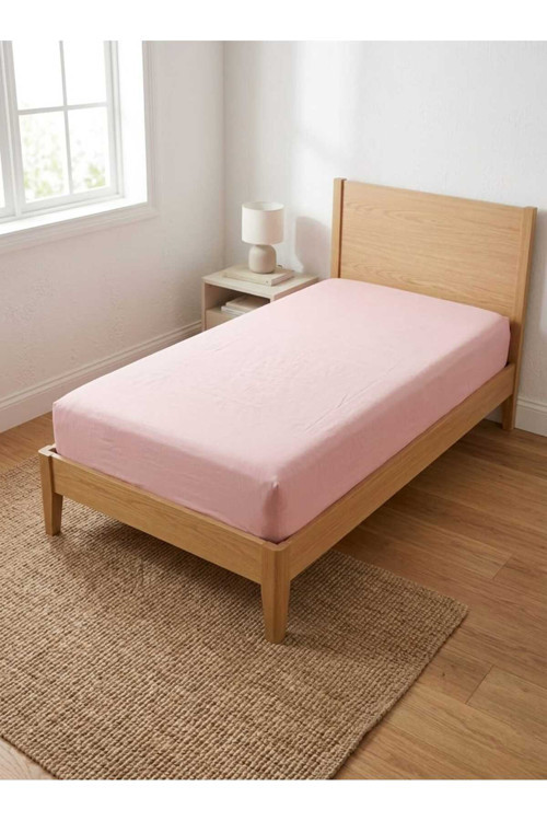 Pembe Renkli Tek Kişlik Çarşaf