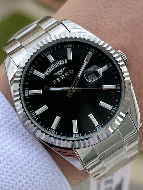 Çelik Kordon İç Fonksiyonları Aktif Chronograph 30 Mt Su Geçirmez Erkek Kol Saat EF11211-A2