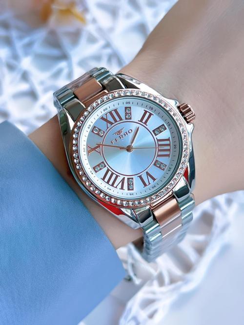 Çelik Kordonlu Gümüş/Rose Kararmaz Renk Atmaz 3 Atm  Özel Tasarım Kadın Kol Saati BF51336-E