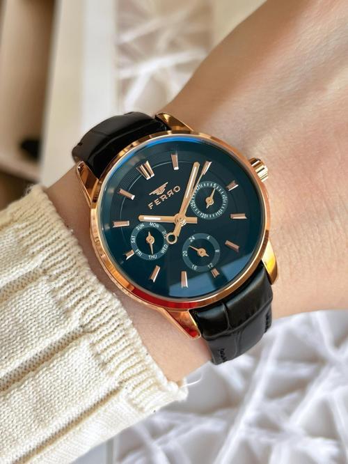 Deri Kordonlu İç Fonksiyonları Çalışır 3 Atm+Takvim Özel Tasarım Kadın Kol Saati BFM1905BWT-S